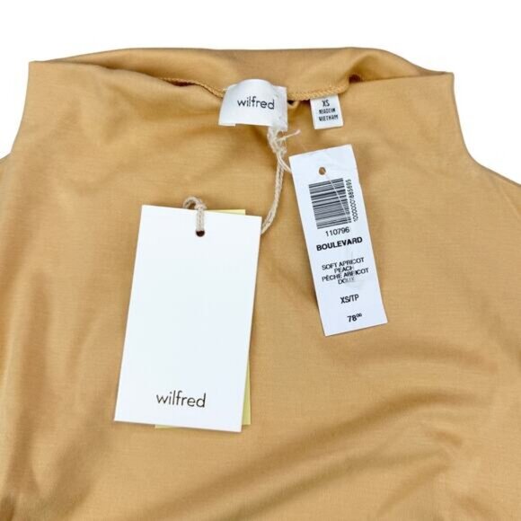 Aritzia Wilfred Boulevard Mini Dress In Soft Apricot Size XS - Picture 6 of 7